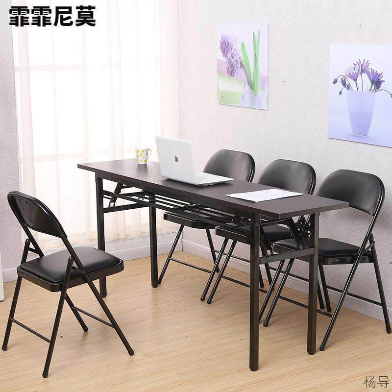 简易米折叠桌1m长方形餐桌c1.6免安装BdY6Q5ji靠墙窄桌120m宽300