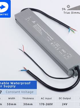 12V24V60-300Wdali可控硅0-10V防水调光LED灯带开关电源驱动