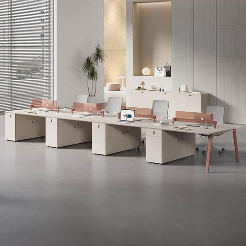 F97SS5M8M*办公职桌组合简约现代员工2/4人工位员6卡桌椅座办公桌