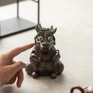 九匠生肖龙茶宠线风香香插可养瓷茶台摆件手工茶玩陶艺无品牌/术