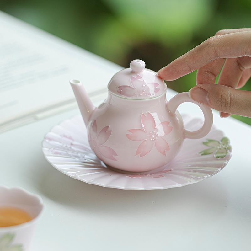 日式有田烧手绘壶WPS家用号小泡茶壶单壶茶带滤陶瓷功夫泡茶过器