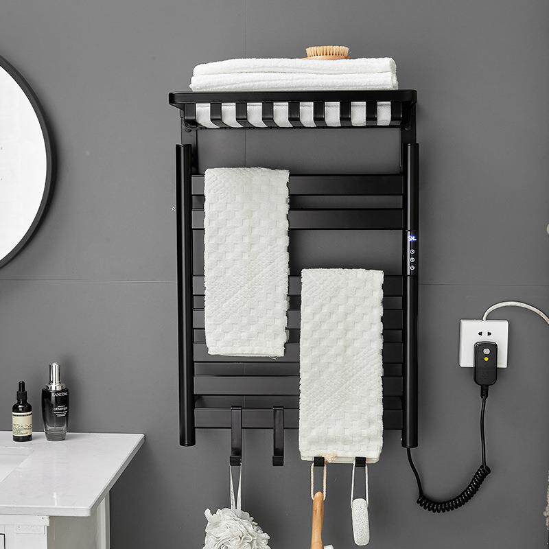 能电热毛巾架家用浴巾架纤维加热浴室QME卫生碳间消智毒干烘架免