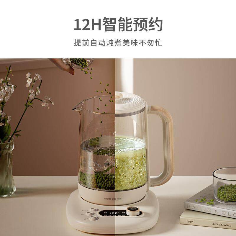 0材胶水养生壶母璃婴质煮茶器家用高硼硅玻烧BYG水壶1级.8L