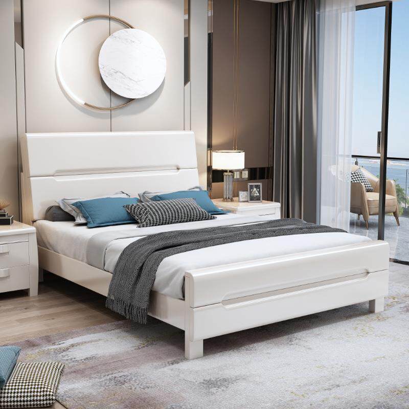 中式实5床木12米1.单人宿舍床小户型1.5米.1.8米STM老人床储物主