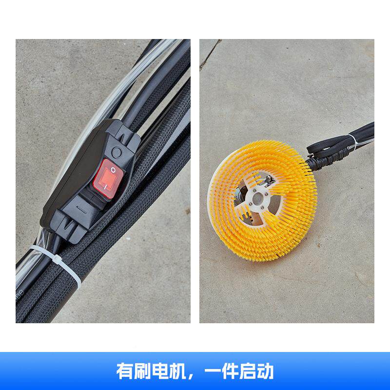单刷电动光伏洗机鱼塘房厂房手持式伸缩YZH屋变换角度光设伏清清