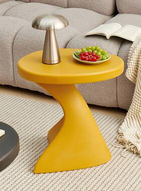 简约小户型茶几家用客厅塑料创意角几网红阳台用侧边小桌子绿色