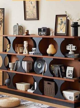 红复古风XOT柜子小户型卧室书柜柜客厅展法式玄关网书柜示中古风