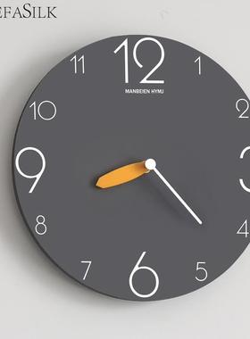 钟表挂钟客打厅孔家用时尚免代现时钟挂墙石英钟17664静音简约202