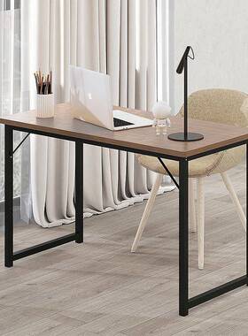 电脑桌台式加固型钢台办公人桌家用BGZ-4582卧室学习桌木写字双简