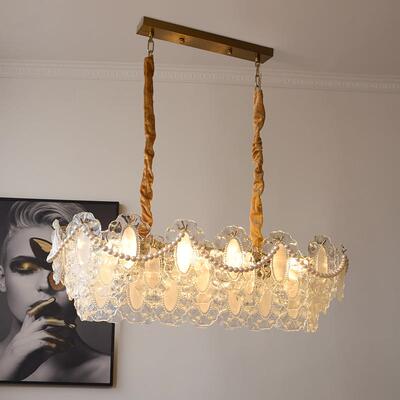 2025年新款法轻奢水客晶吊灯后现代主卧式室厅厅灯简234约餐网红