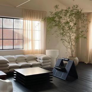 意锈式 沙 极简沙袋沙发创意设计师大小户型直复古排不钢框无品牌