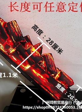 壁炉仿真木火炭假木柴炭装饰炭10012332焰灯火壁炉柴篝拍摄道具装