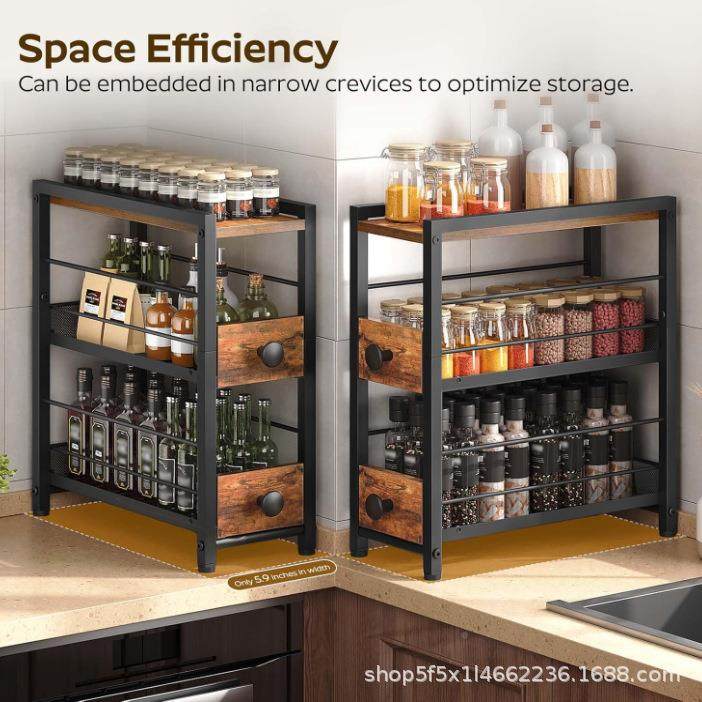 厨房调料置物架台功面多能抽拉式味料调用品家油用盐酱BY-56醋收,厨房/烹饪用具,调料置物架,淘宝优惠券,粉丝福利购,淘宝优惠卷