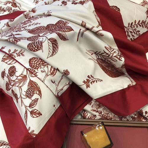 轻喜奢结NBD婚全棉件套纯棉数码床印花四被套婚新婚被床品