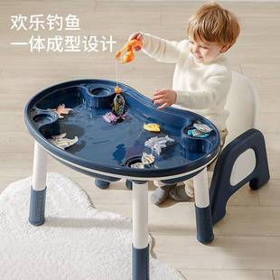 卡通儿童圆滑边角尚色彩多功能积木桌学习吃桌饭玩耍时KSA双面板