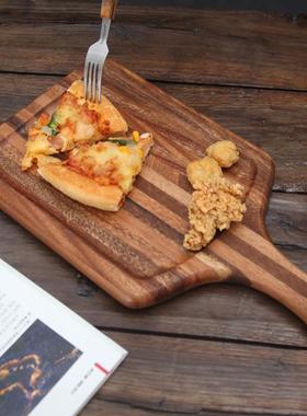 日实TB-64151餐木披萨盘木质托盘寿包司圆形家用面板西牛排板蛋式