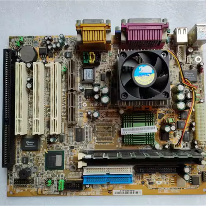 微星810 MS6137 台式机电脑主板370针兼容HL线切割带ISA槽含内存U