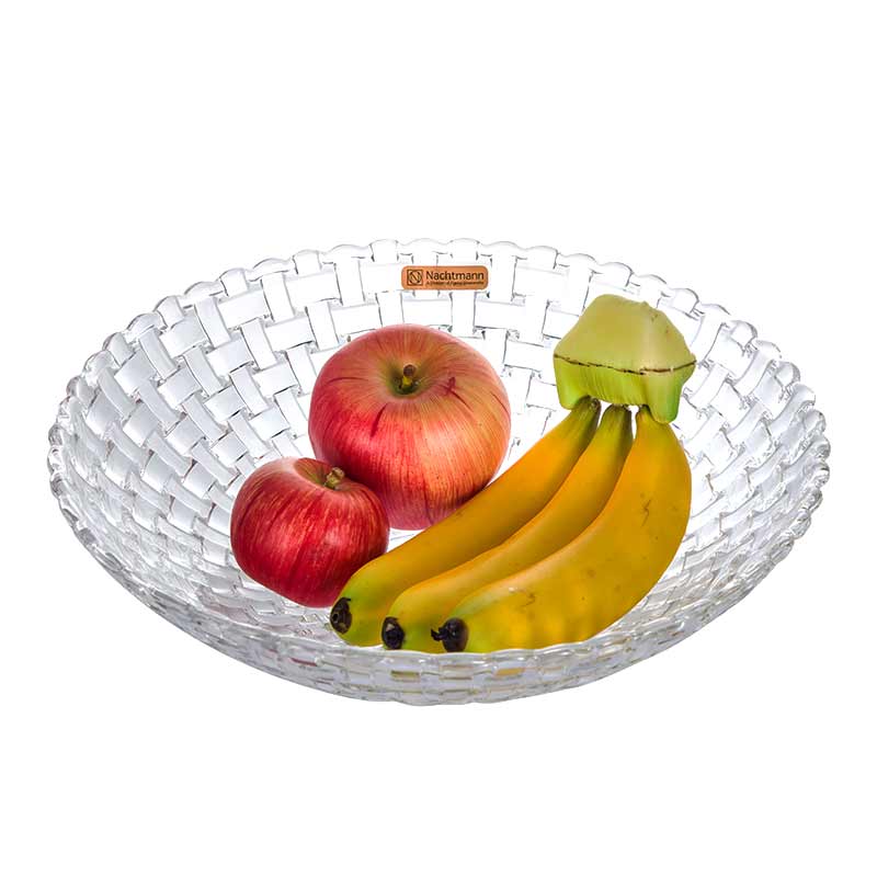 德国进口家用水晶盘玻璃果斗欧式创意现代简约透明客厅家用水果盘
