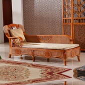 贵妃床沙发藤椅 躺椅客厅椅 格乐诗藤制贵妃椅 藤编美人榻贵妃榻