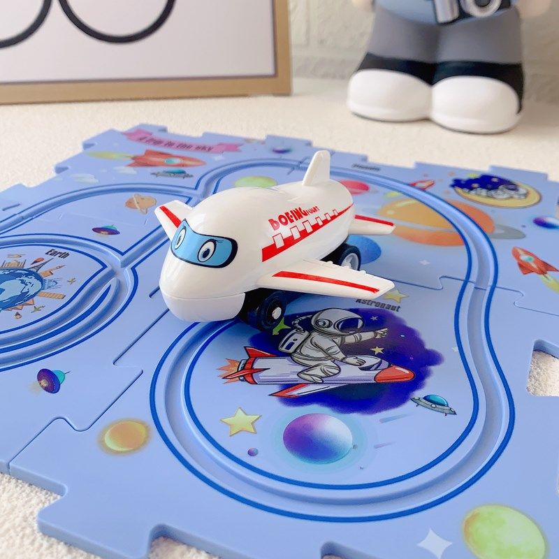 儿童益智轨道车DIY电动小车飞机玩具男孩女3-6岁宝宝拼图益智玩具,玩具/童车/益智/积木/模型,电动/遥控轨道,淘宝优惠券,粉丝福利购,淘宝优惠卷