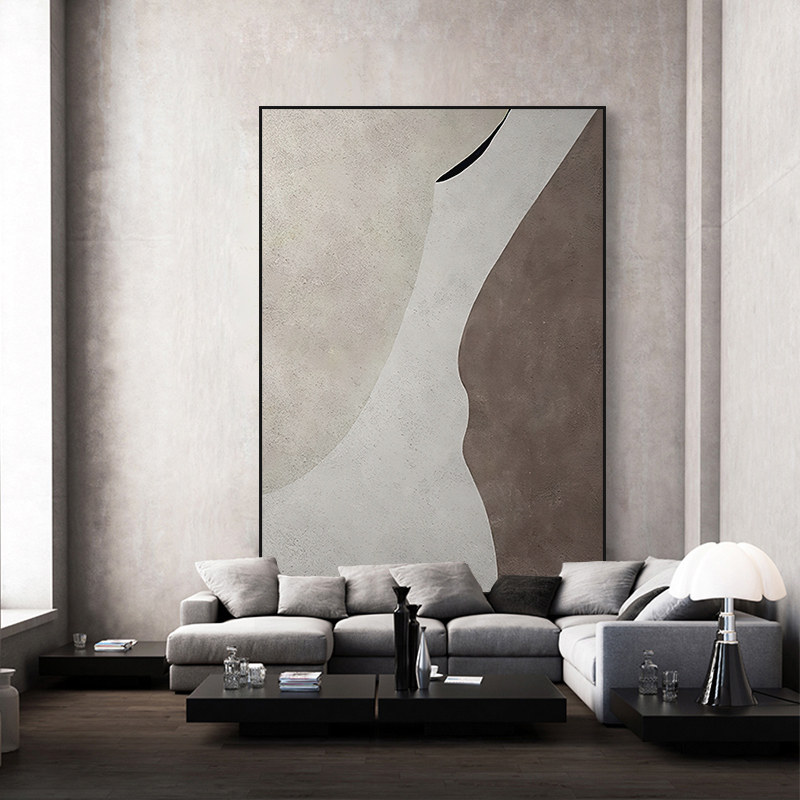抽象客厅沙发背景墙装饰画极简艺术大幅落地挂画现代简约玄关壁画