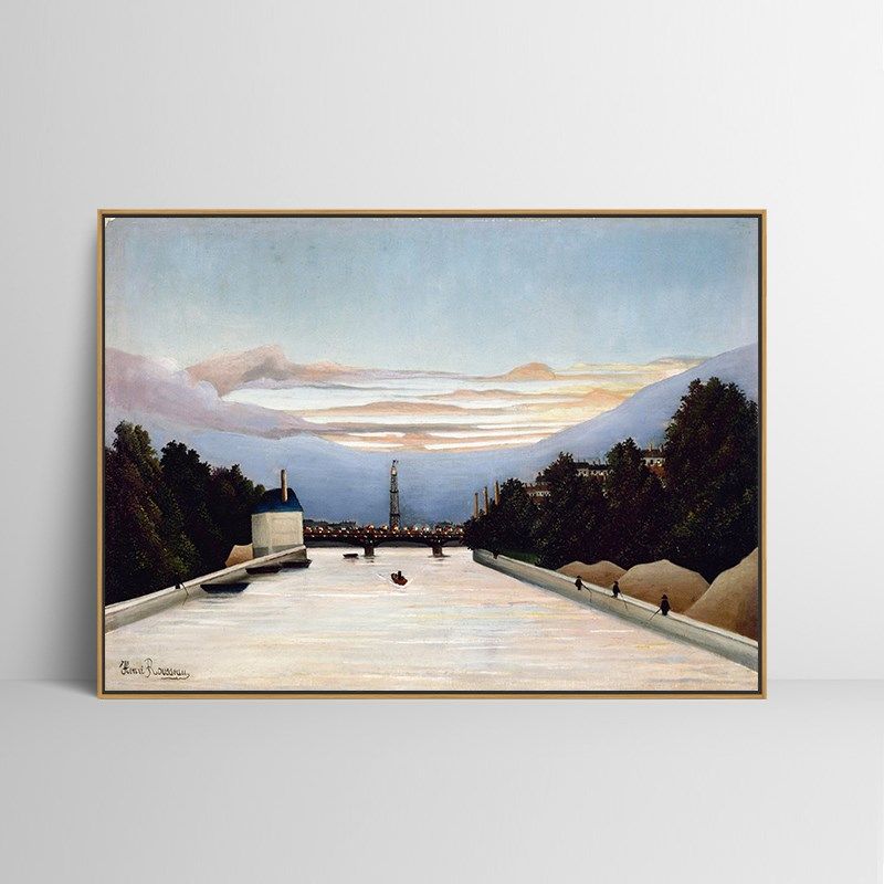 艾菲尔铁塔卢梭印刷喷绘仿制油画客厅卧室沙发背景装饰画风景挂画