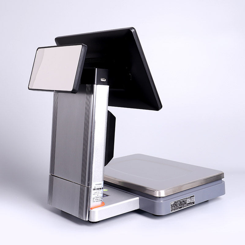 生鲜一体秤收银秤超市零售水果店称重收银机冒菜麻辣烫香锅pc电子