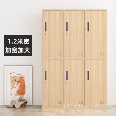木转浴印纹更衣柜铁皮柜健身房室储物柜带锁办室EJY公员工宿舍衣