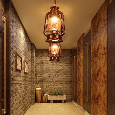 复古仿古PDD10173煤灯欧式吊个性创意油怀旧马灯灯酒吧餐厅台民宿