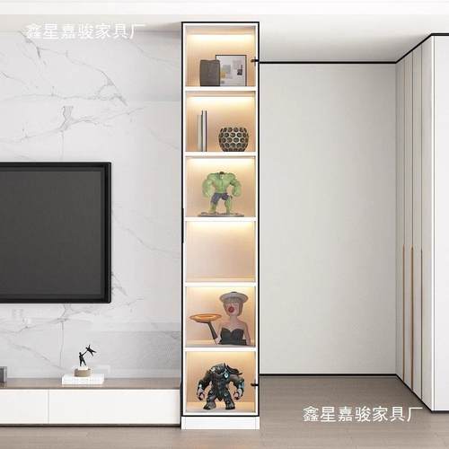 书展LLD示柜柜落地家约用靠墙客厅防尘玻璃门置物书架柜储物柜简