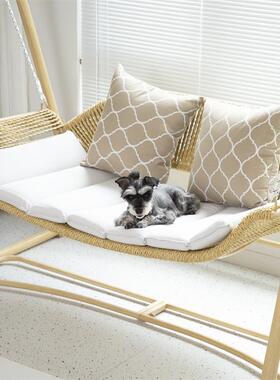 LQCR0542室内外吊篮吊椅外户秋千院园庭摇花篮庭院铁艺双人秋千椅