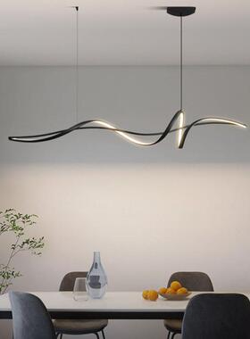 餐厅吊灯设个性现代简约意计师灯长条饭创厅吧台灯极简ledM-485餐