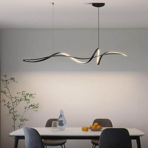 餐厅吊灯设个性现代简约意计师灯长条饭创厅吧台灯极简ledM-485餐