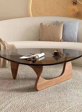 新款茶几红小户型客网厅用现奢代AL-69819实木简家约创意圆形茶桌