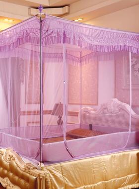 蚊帐家用床拉TPI回链全闭宝宝防摔防蚊布烤漆支封架加高形底蚊坐