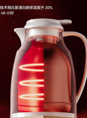 质品德国16241家热水壶热水瓶暖壶大容量暖水壶保温壶学生宿舍红