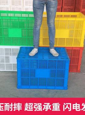 带周EAD转筐长方形塑料大轮框快递特大号服装收纳筐筐厂酒店布篮