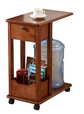 实木可移动茶小几居家办公轮小桌实带木多功能MJM007懒人床边沙发