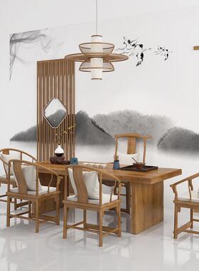 新式实木泡大板茶桌原木泡茶桌会洽谈客桌椅组合小户ETD中型家用