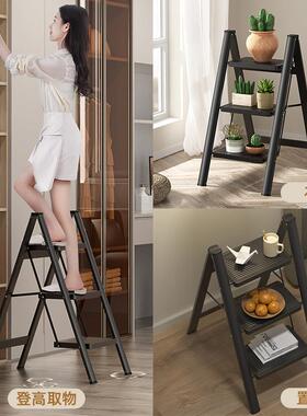 9ZT肯F76758T9泰子家用折叠伸缩多室功能人字梯内爬梯便携加厚三R