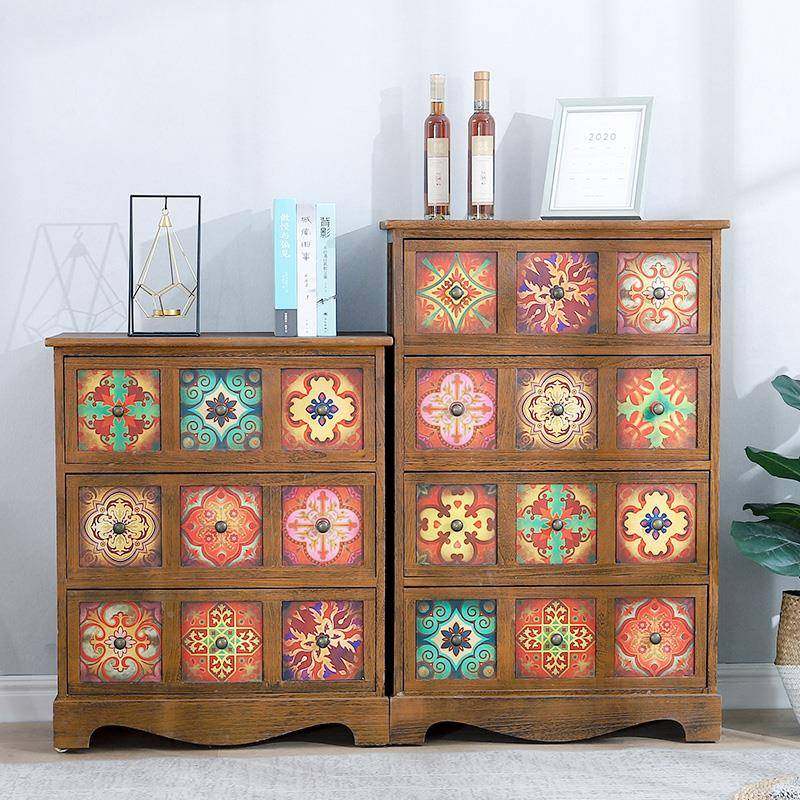 I复柜古RKYL实木斗柜五斗储物收纳柜子床头柜子室卧客厅收纳柜整