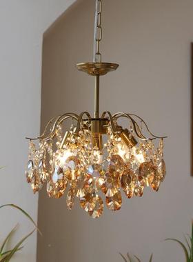 漫水晶客厅吊灯法式美浪39207式卧室餐厅客厅衣帽间复灯简约轻古