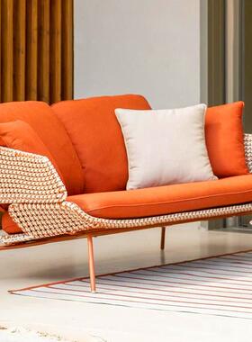 户外沙庭院防雨发防休闲晒别园墅LCV花家具酒店阳台桌椅茶几藤椅