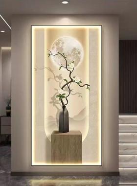 关灯装饰画智带能语晶瓷镶钻LED灯发光音钉玄制福鹿入户5r9ImtVw