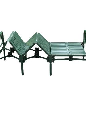 消逸-外便午携单人钢板折户叠床简折易VRC办公休床大承重绿色六床