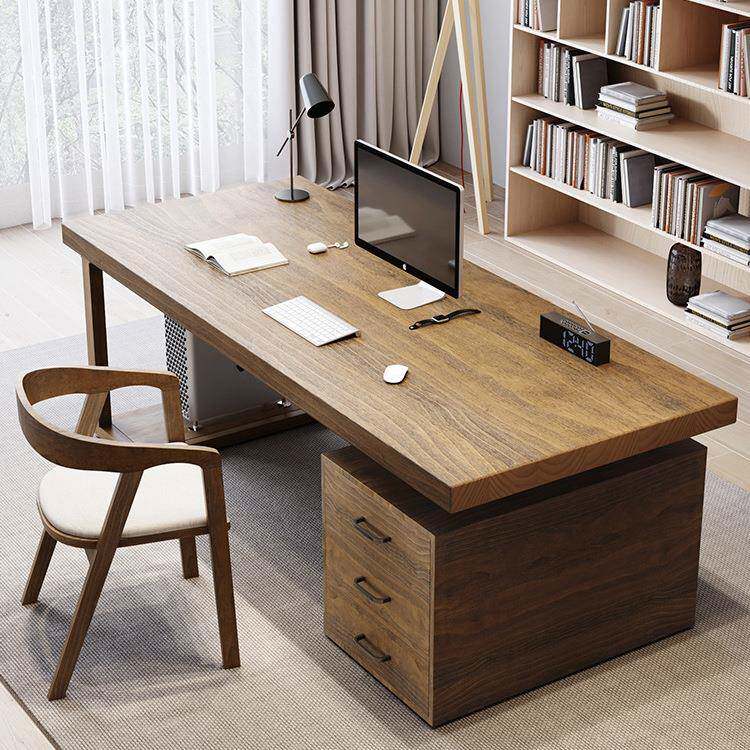 全实木电脑办桌台式办公桌家用852大书桌写字台习室公老板桌工作