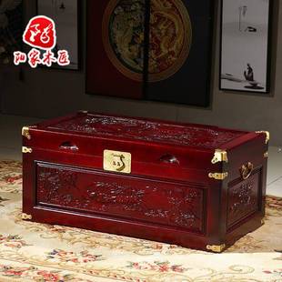 龙喜香樟箱子婚凤嫁陪嫁木全樟木字画箱376木箱储箱物箱实木衣箱
