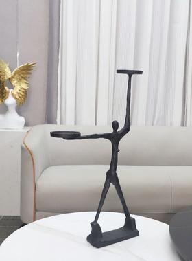 铁欧式轻奢几何铸人1227物烛摆件客厅卧室餐厅酒台店板房家居装饰