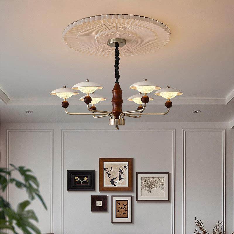 法式奶油中大古星轨吊链护眼厅主全屋灯具大全实木灯460客厅灯吊,家装灯饰光源,智能吊灯,淘宝优惠券,粉丝福利购,淘宝优惠卷