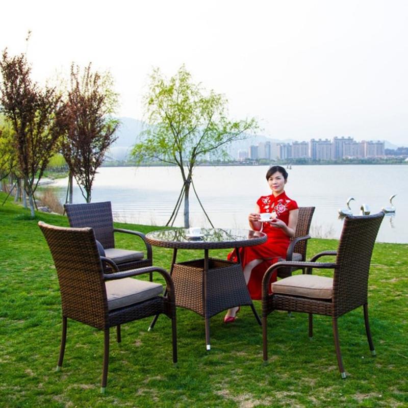 台户外编桌椅藤三件RPU套室椅外别墅庭院藤露简约休闲小茶几组合